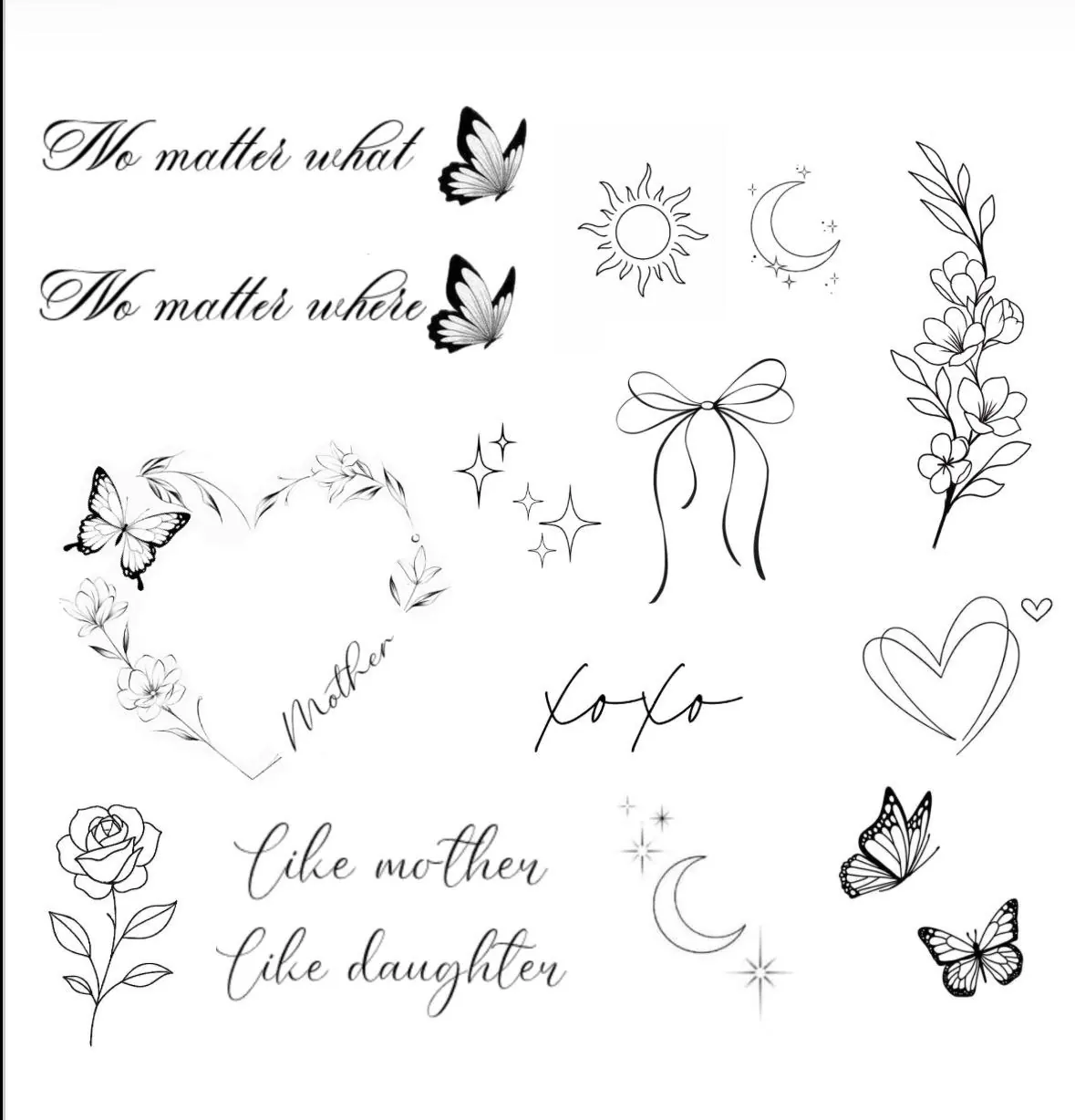 Womens Day Fineline Tattoo Designs