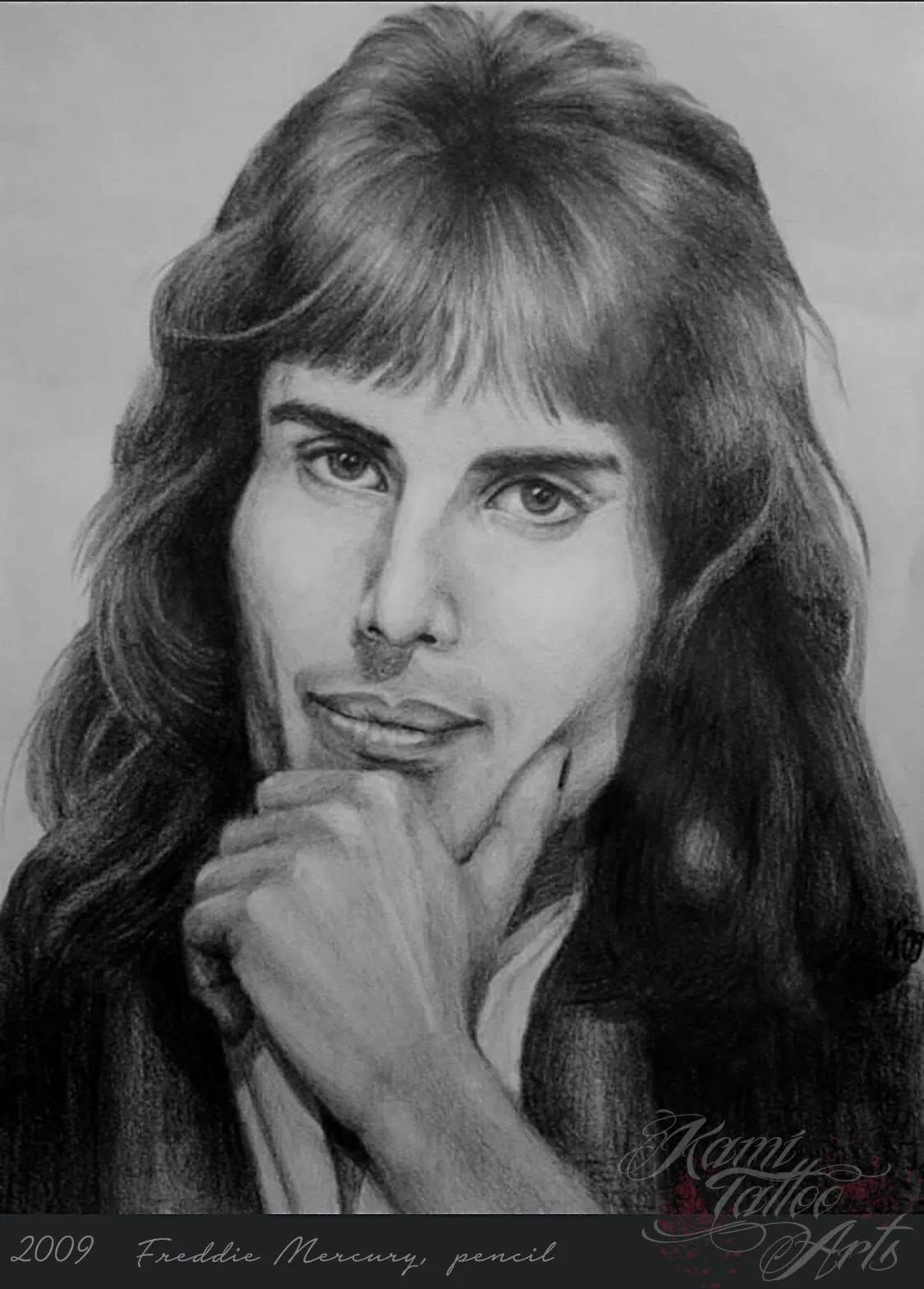 Freddie Mercury Queen Pencil Drawing