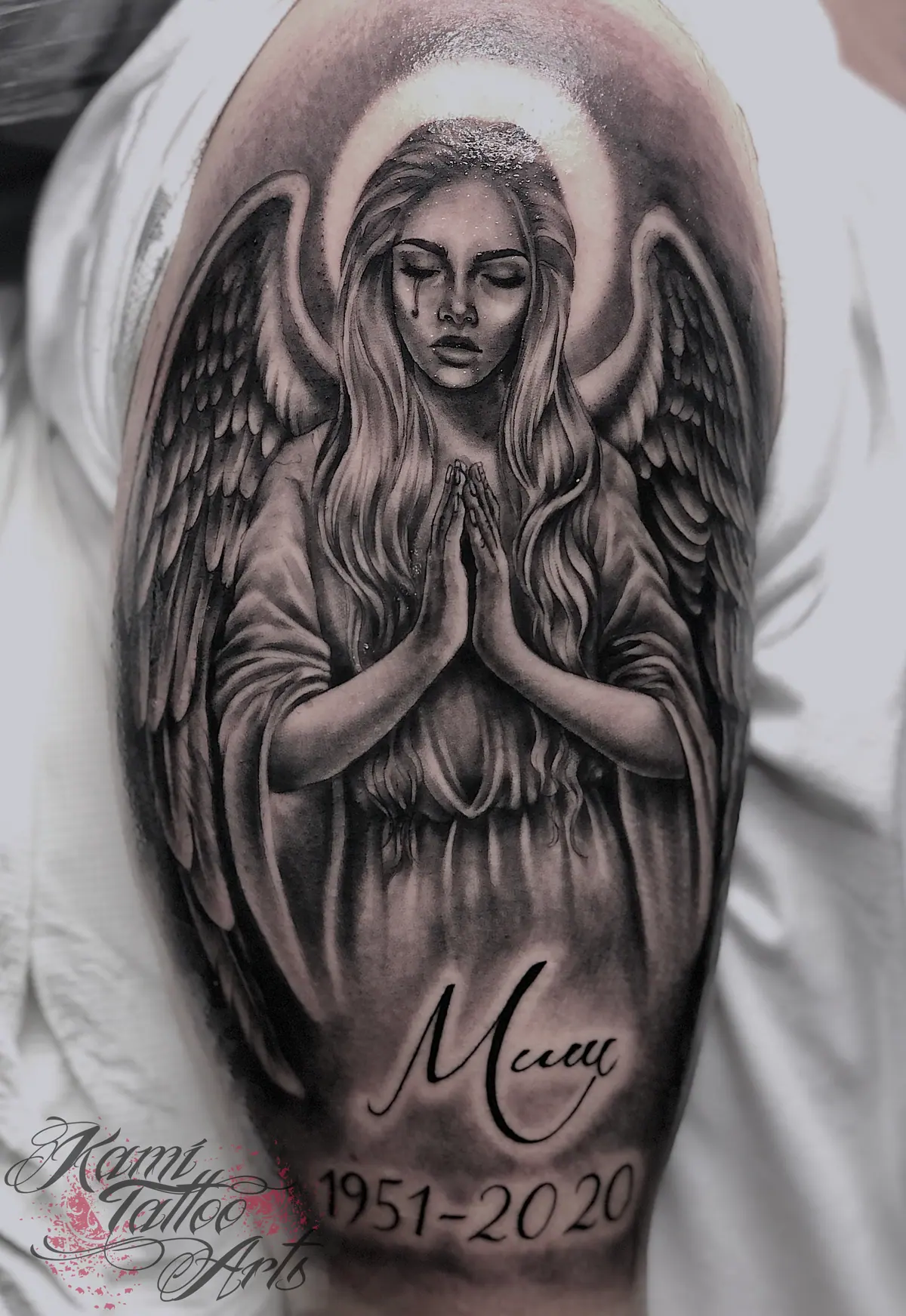 Realism Angel Mum Mother Memorial Tattoo Rip