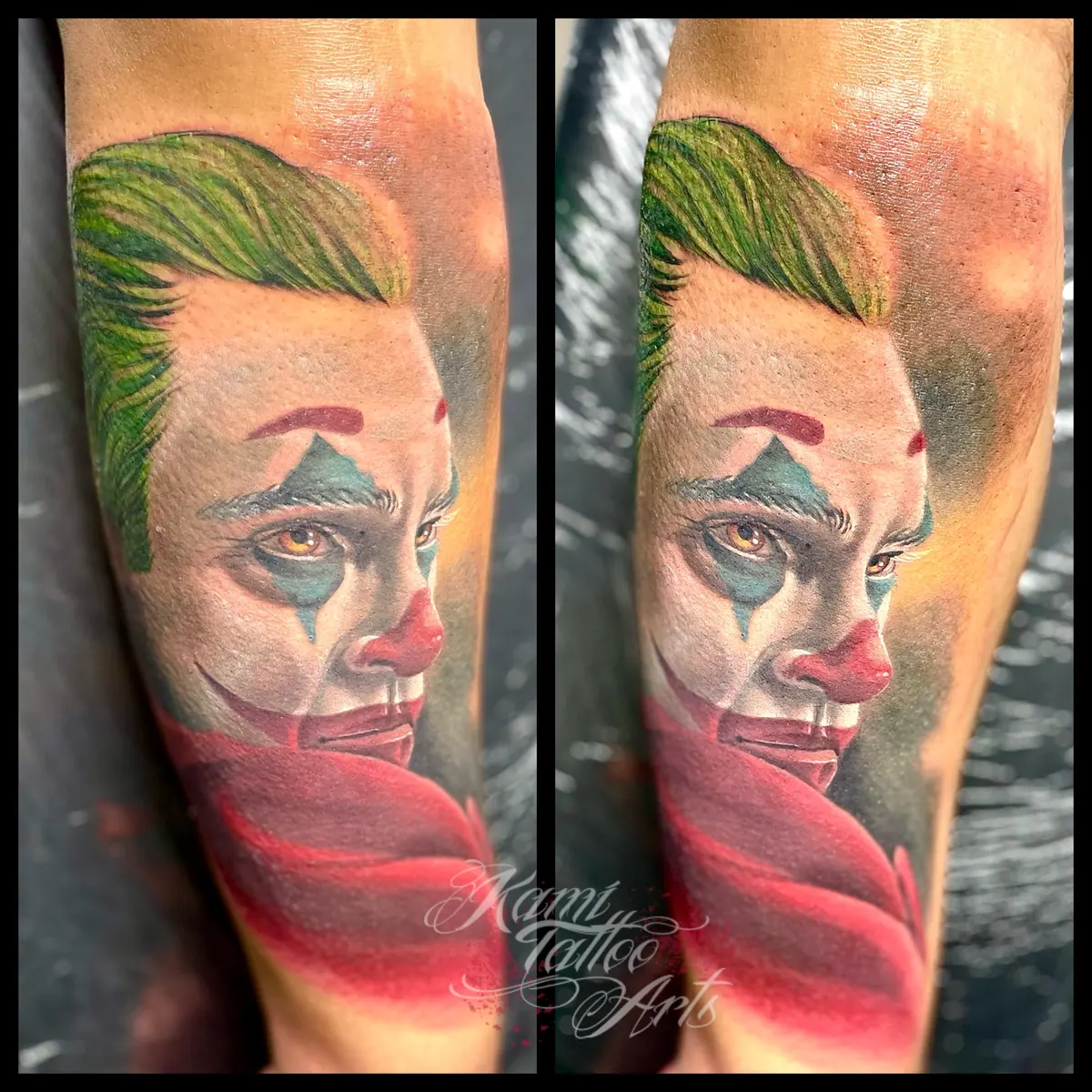 Realism Portrait Tattoo Joker Batman Gotham