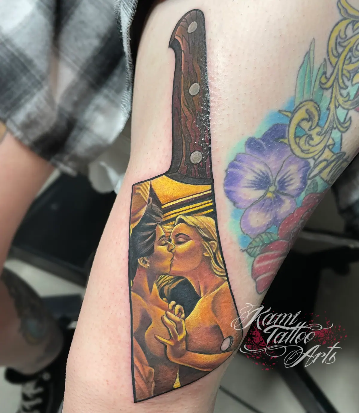 Sharp Blade Knife Tattoo Lesbian Lgbt Pride Hot Love