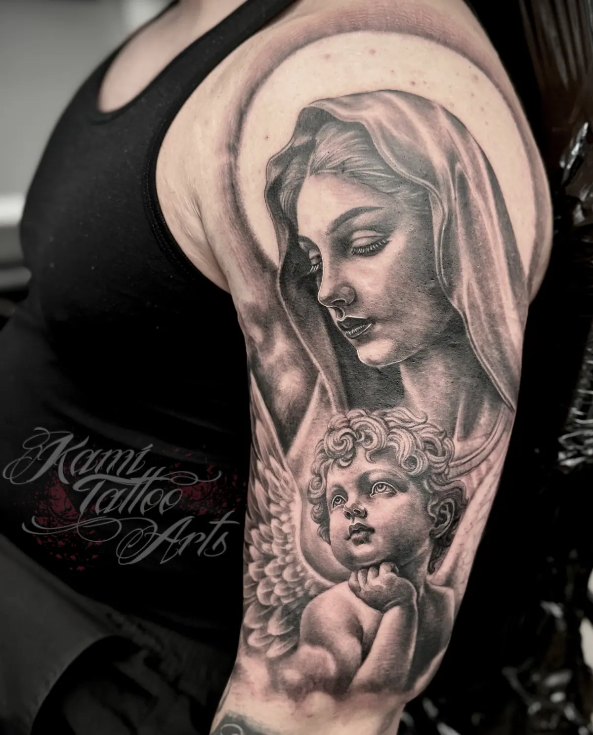 Virgin Mary Angel Jesus Christ Faith Jezus Christian Christianity Tattoo