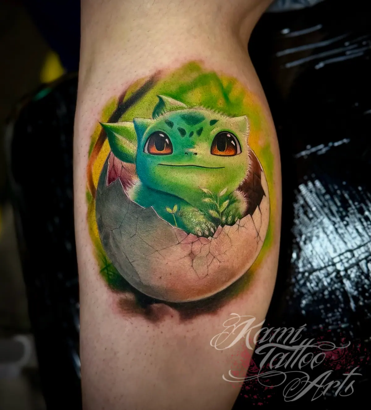 Anime Tattoo Bulbasaur Pokemon Realism Tattoo Egg Easter