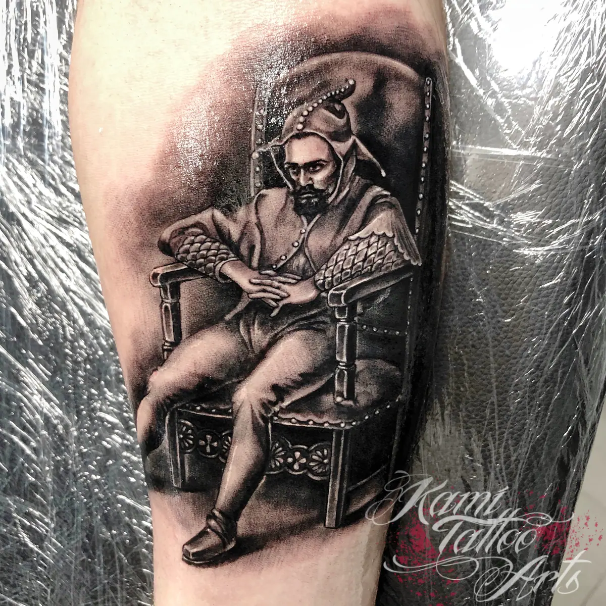 Realism Greywash Miniature Oil Painting Stanczyk Matejko Polska Poland