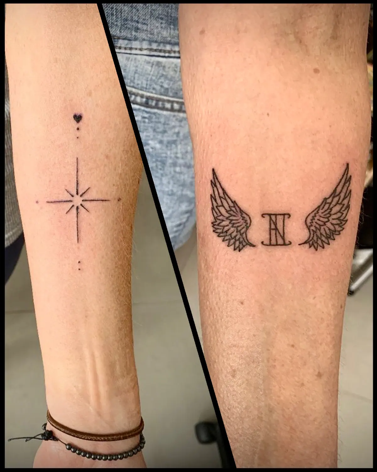 Fineline Fine Line Star Wings Tattoo