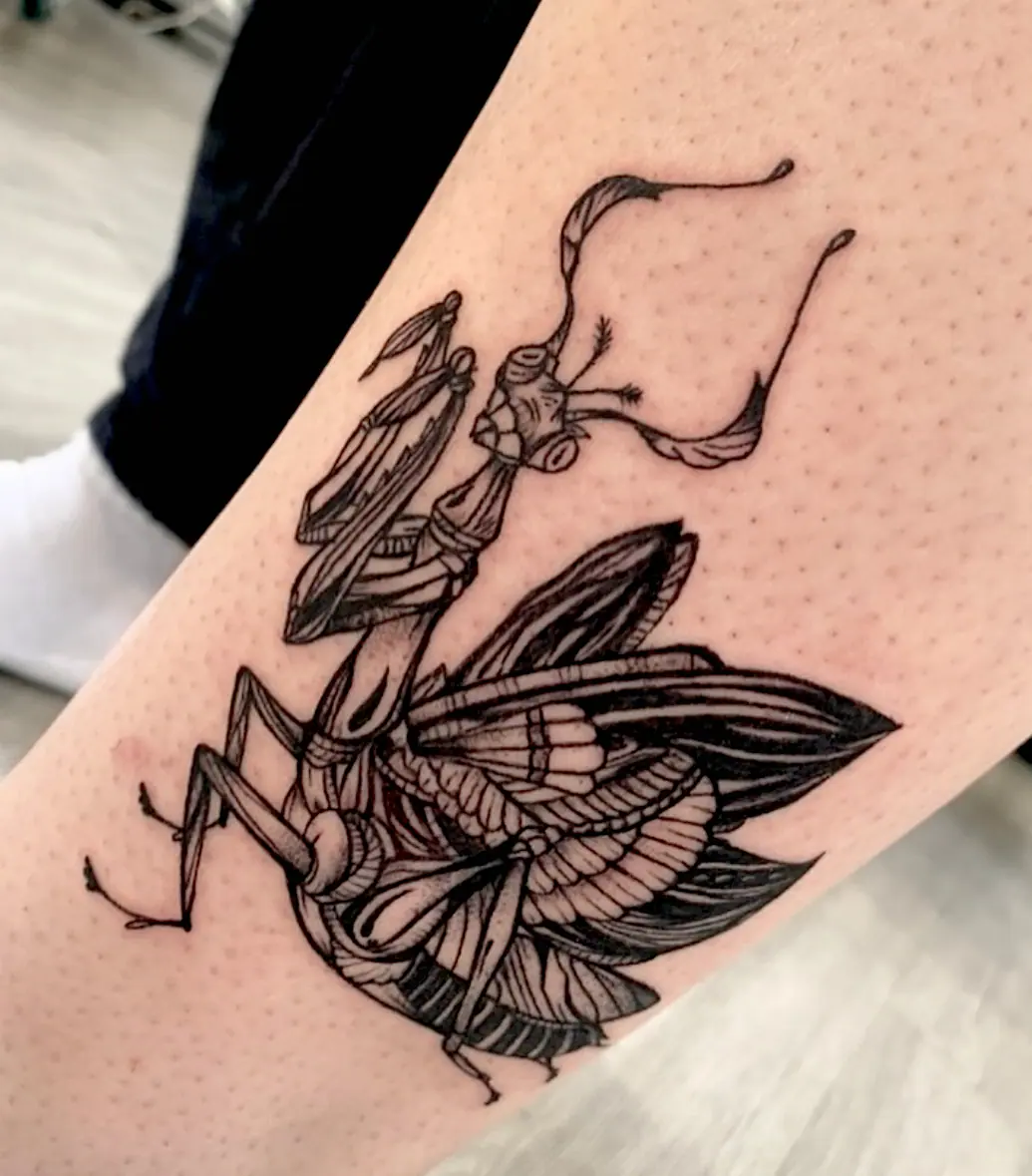Mantis Tattoo Blackwork