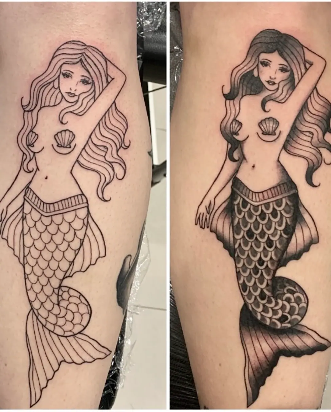 Mermaid Traditional Oldschool Tattoo